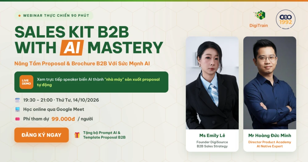 SALES KIT B2B WITH AI MASTERY 003: Nâng Tầm Proposal & Brochure B2B Với Sức Mạnh AI