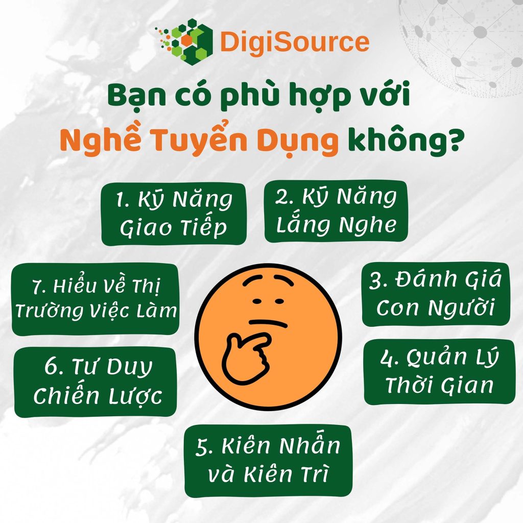 Các kỹ năng cần thiết khi làm nghề tuyển dụng - DigiSource